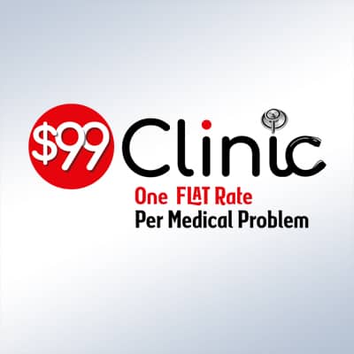 $99 Clinic Logo, horizontal version