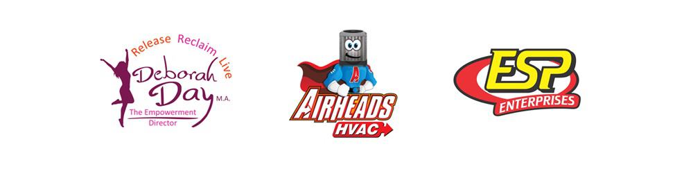 Logos Deborah Day MA, Airheads HVAC, ESP Enterprises